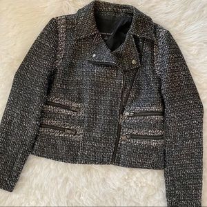 Banana Republic Tweed Moto Jacket